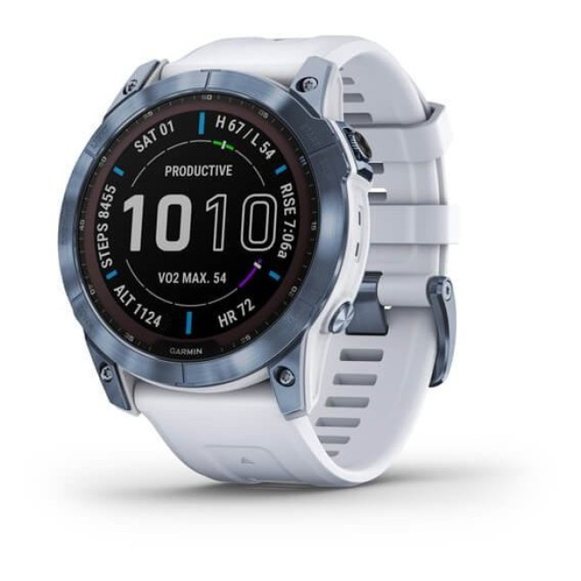 Garmin Fenix 7X Sapphire Solar M. Blue DLC Titanium w. Whitestone Band (010-02541-14/15)