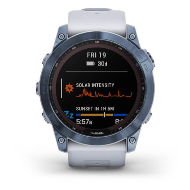 Garmin Fenix 7X Sapphire Solar M. Blue DLC Titanium w. Whitestone Band (010-02541-14/15)