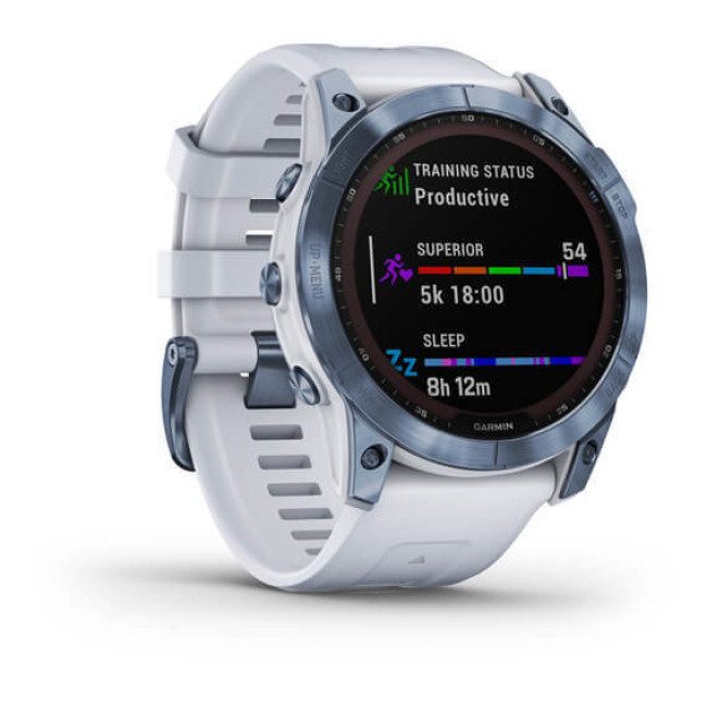 Garmin Fenix 7X Sapphire Solar M. Blue DLC Titanium w. Whitestone Band (010-02541-14/15)