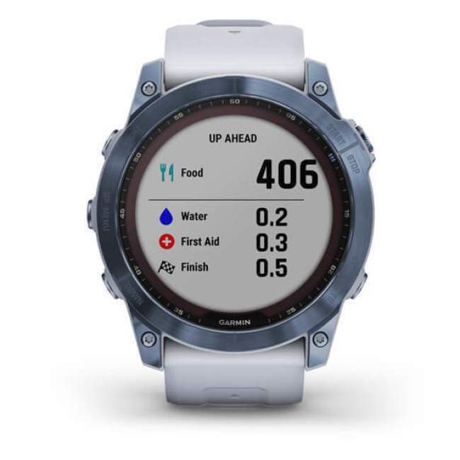 Garmin Fenix 7X Sapphire Solar M. Blue DLC Titanium w. Whitestone Band (010-02541-14/15)