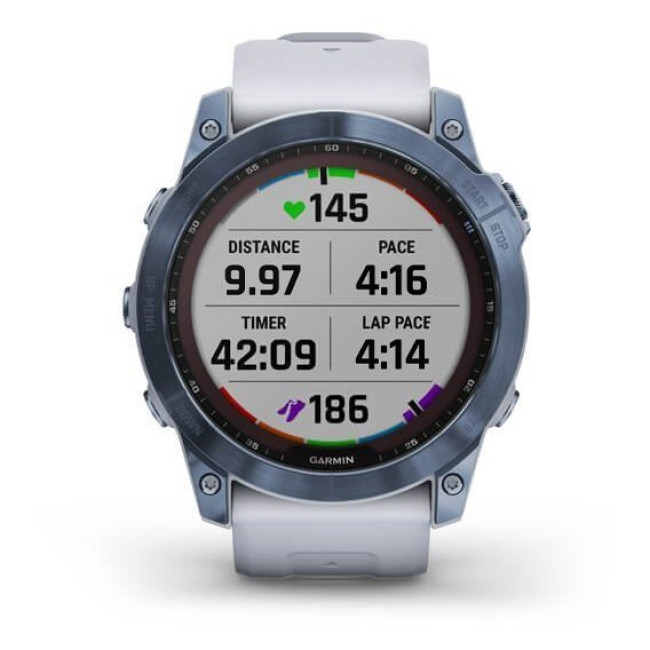 Garmin Fenix 7X Sapphire Solar M. Blue DLC Titanium w. Whitestone Band (010-02541-14/15)