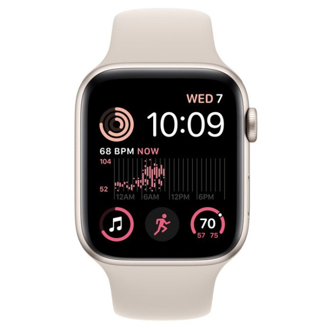 Apple Watch SE 2 GPS 40 мм Starlight алюмінієвий корпус з. Starlight S. Band - S/M (MNT33)