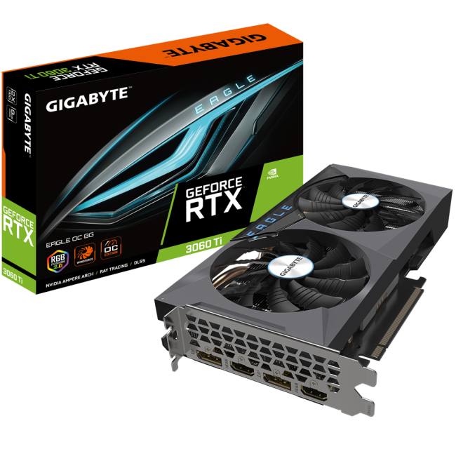 GIGABYTE GeForce RTX3060Ti 8Gb EAGLE OC 2.0 LHR (GV-N306TEAGLE OC-8GD 2.0)