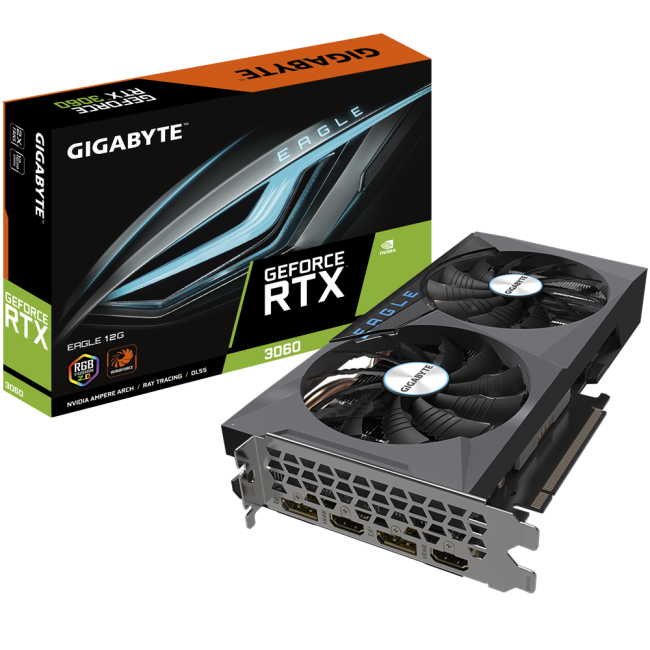 Видеокарта Gigabyte GeForce RTX 3060 EAGLE 12G (GV-N3060EAGLE-12GD 2.0)