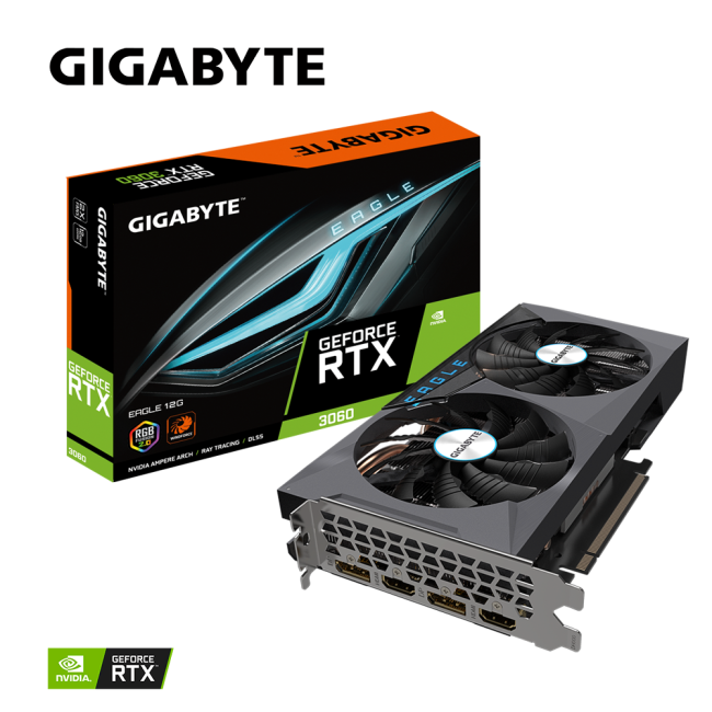 Видеокарта Gigabyte GeForce RTX 3060 EAGLE 12G (GV-N3060EAGLE-12GD 2.0)