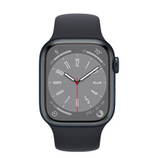 Apple Watch Series 8 GPS 45mm Midnight Aluminum Case w. Midnight S. Band Extra Large (MNP83+MQH53)
