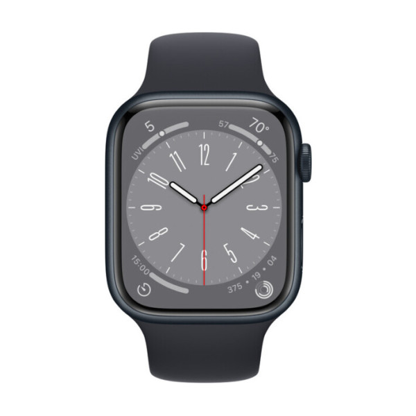 Apple Watch Series 8 GPS 41mm Midnight Aluminum Case w. Midnight Sport Band (MNP53)
