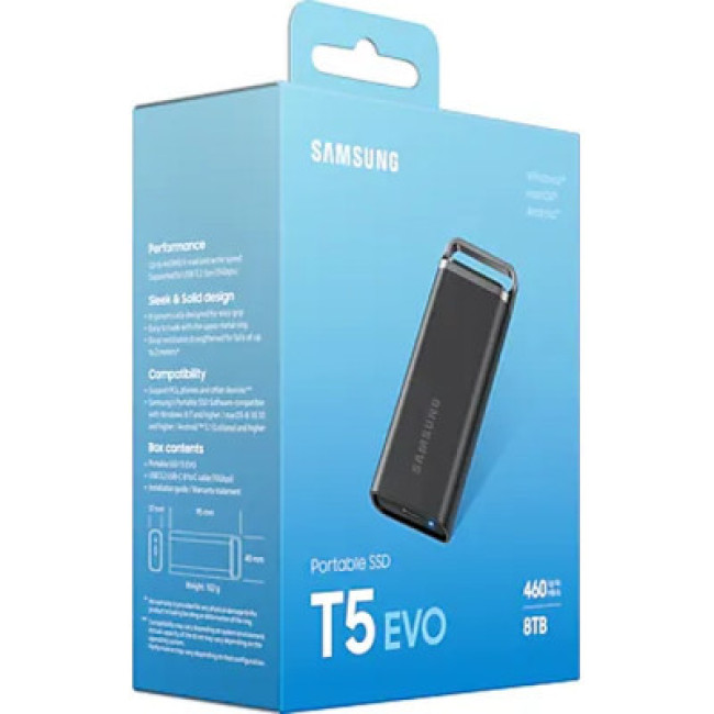 SSD накопитель Samsung T5 EVO 8 TB (MU-PH8T0S)