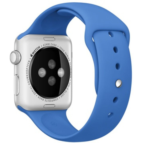 Умные часы Apple Watch Sport 42mm Silver Aluminum Case with Royal Blue Sport Band (MMFM2)