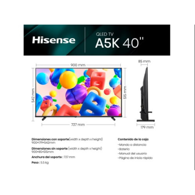 Телевізор Hisense 40A5KQ