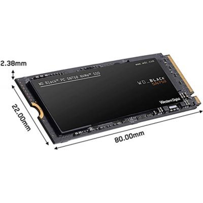 SSD накопитель WD Black SN750 NVME SSD 2 TB (WDS200T3X0C)