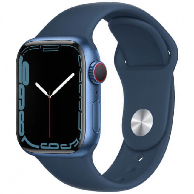 Apple Watch Series 7 GPS 41mm Blue Aluminum Case With Blue Sport Band (MKN13)