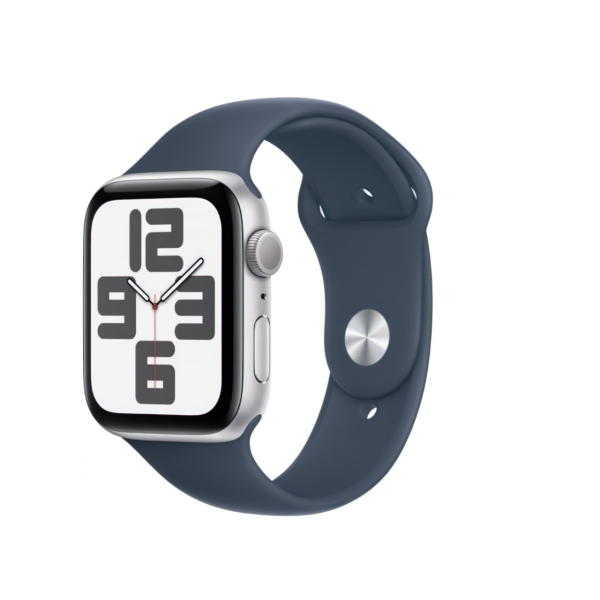 Apple Watch SE 2 GPS 40mm Silver Aluminium Case with Storm Blue Sport Band M/L (MRE23)