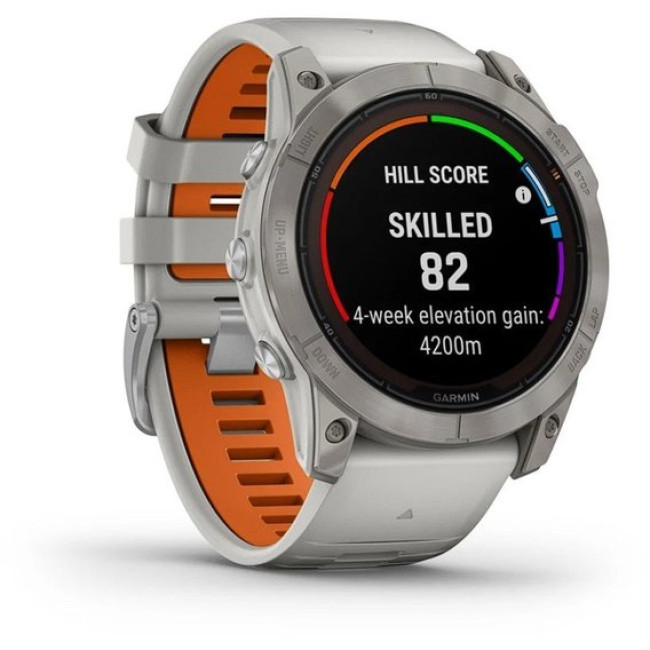 Garmin Fenix 7X Pro Sapphire Solar Titanium w. Fog Gray/Ember O. Band (010-02778-14/15)