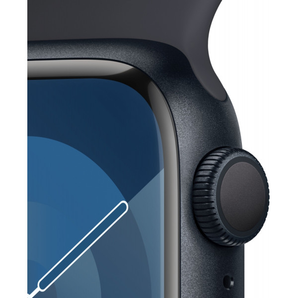 Apple Watch Series 9 GPS 45mm в корпусе Midnight Aluminum с ремешком Midnight S. Band - M/L (MR9A3) в интернет-магазине
