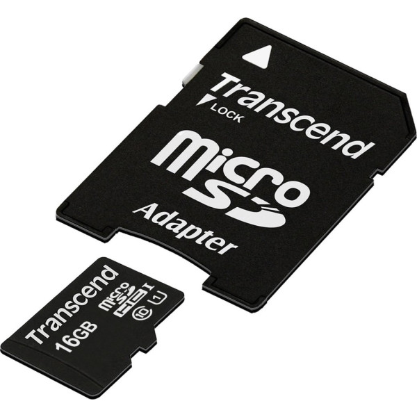Transcend 16 GB microSDHC UHS-I Premium + SD Adapter TS16GUSDU1