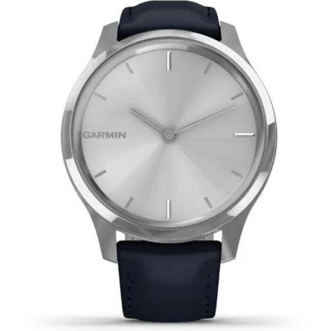 Garmin vivomove Luxe Silver-Blue Leather (010-02241-20)