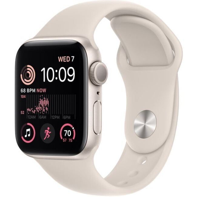 Apple Watch SE 2 GPS + Cellular 44mm Starlight Aluminum Case with Starlight Sport Band (MNPT3)