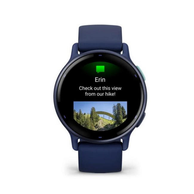 Garmin vivoactive 5 Metallic Navy Aluminum Bezel with Navy Case and Silicone Band (010-02862-12)