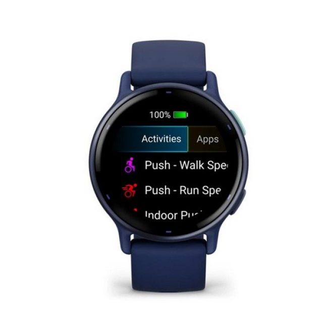 Garmin vivoactive 5 Metallic Navy Aluminum Bezel with Navy Case and Silicone Band (010-02862-12)