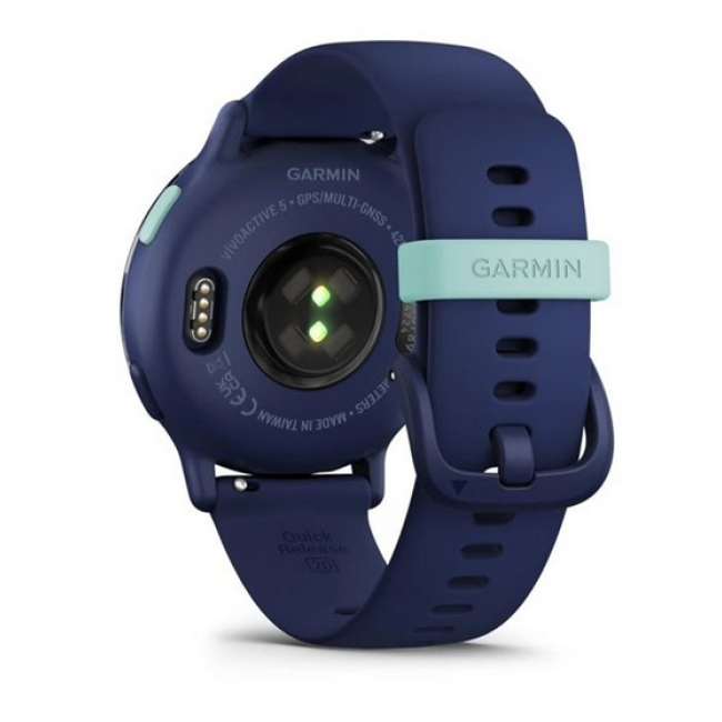 Garmin vivoactive 5 Metallic Navy Aluminum Bezel with Navy Case and Silicone Band (010-02862-12)