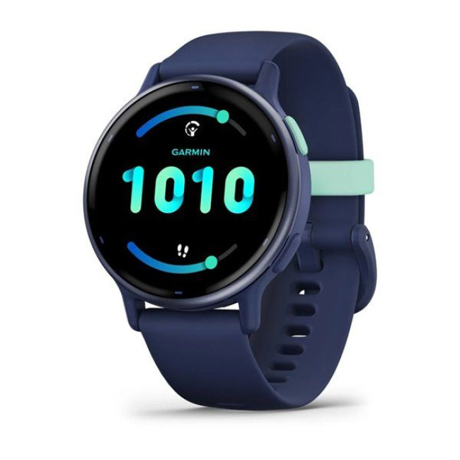 Garmin vivoactive 5 Metallic Navy Aluminum Bezel with Navy Case and Silicone Band (010-02862-12)