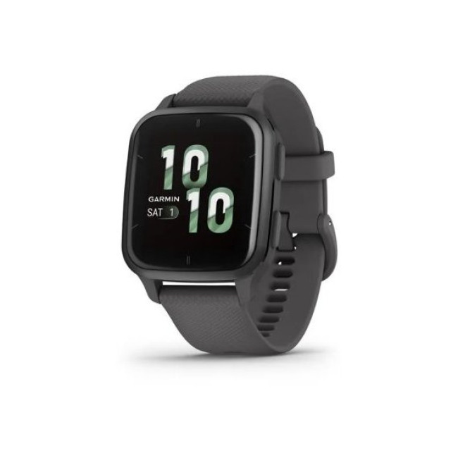 Garmin Venu Sq 2 Slate Aluminum Bezel with Shadow Gray Case and Silicone Band (010-02701-00/10)