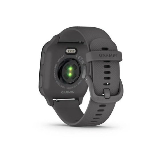 Garmin Venu Sq 2 Slate Aluminum Bezel with Shadow Gray Case and Silicone Band (010-02701-00/10)