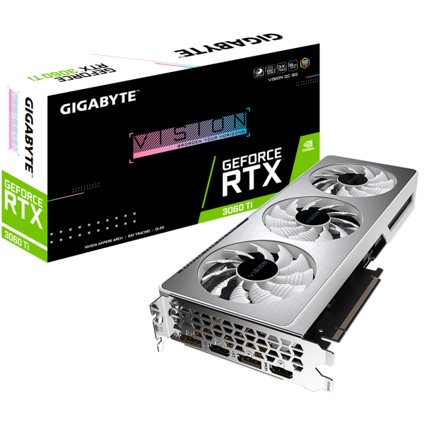 Видеокарта GIGABYTE GeForce RTX 3060 Ti VISION OC 8G rev. 2.0 (GV-N306TVISION OC-8GD rev.2.0)