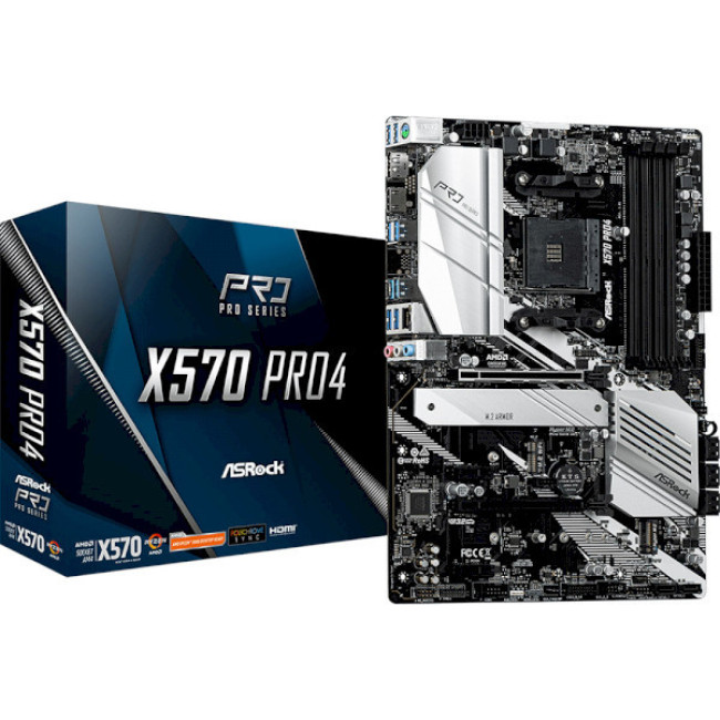 Материнська плата ASRock X570 Pro4 Socket AM4