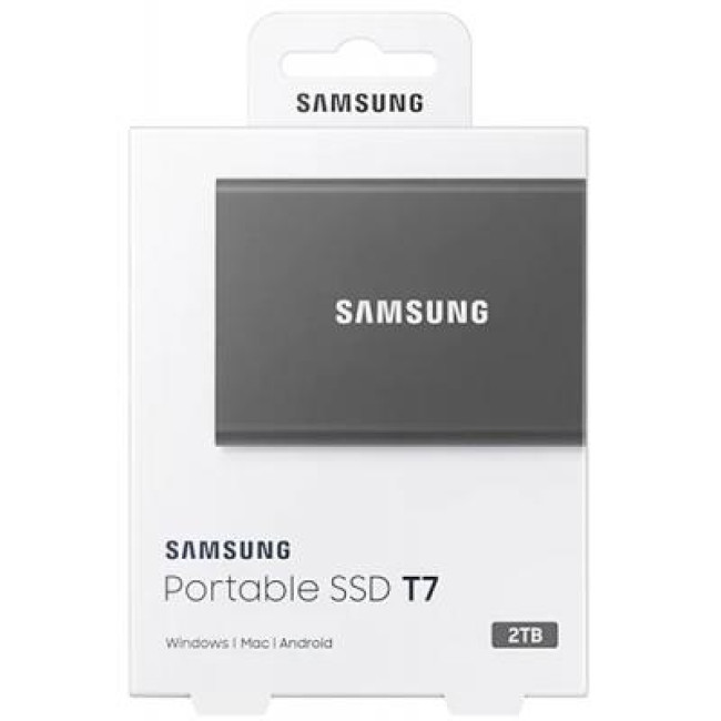 SSD накопитель Samsung T7 2 TB Titan Gray (MU-PC2T0T/WW)