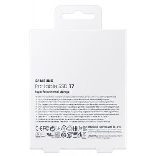 SSD накопитель Samsung T7 2 TB Titan Gray (MU-PC2T0T/WW)