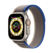 Apple Watch Ultra GPS + Cellular 49mm Titanium Case with Blue/Gray Trail Loop - S/M (MNHE3/MNHL3)