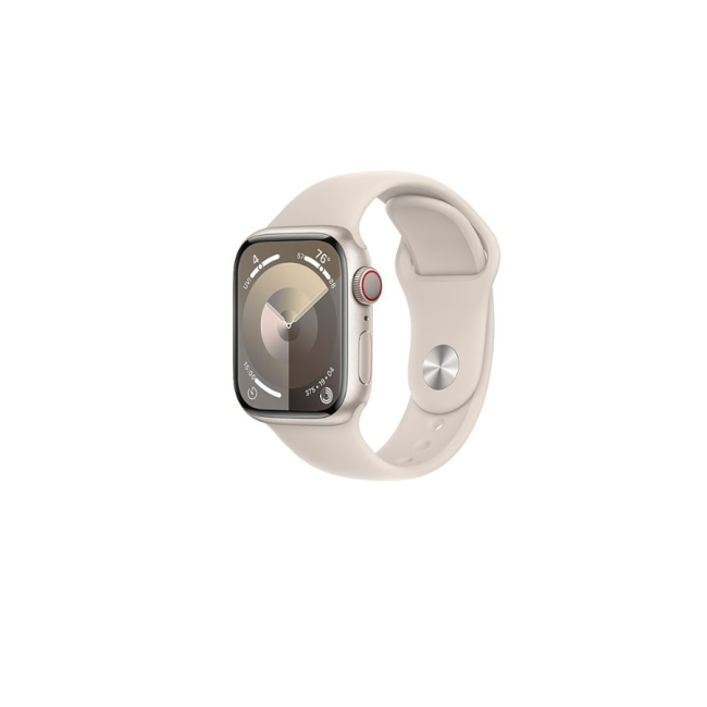 Apple Watch Series 9 GPS + Cellular 41mm Starlight Alu. Справа w. Спортивний ремінець Starlight - S/M (MRHN3)