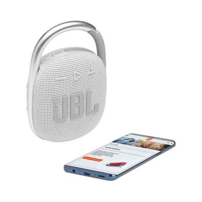 Портативная колонка JBL Clip 4 White (JBLCLIP4WHT)