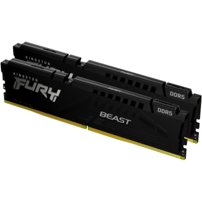 Модуль памяти Kingston FURY 64 GB (2x32GB) DDR5 6000 MHz Beast Black EXPO (KF560C36BBEK2-64)