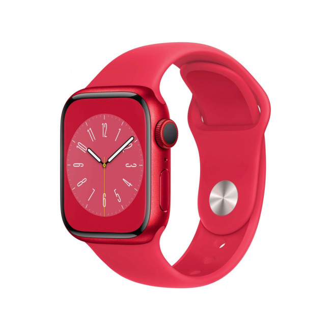 Apple Watch Series 8 GPS 41mm PRODUCT RED Aluminum Case w. PRODUCT RED S. Band - S/M (MNUG3)