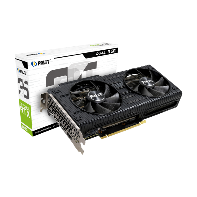 Видеокарта Palit GeForce RTX 3050 Dual (NE63050019P1-190AD)