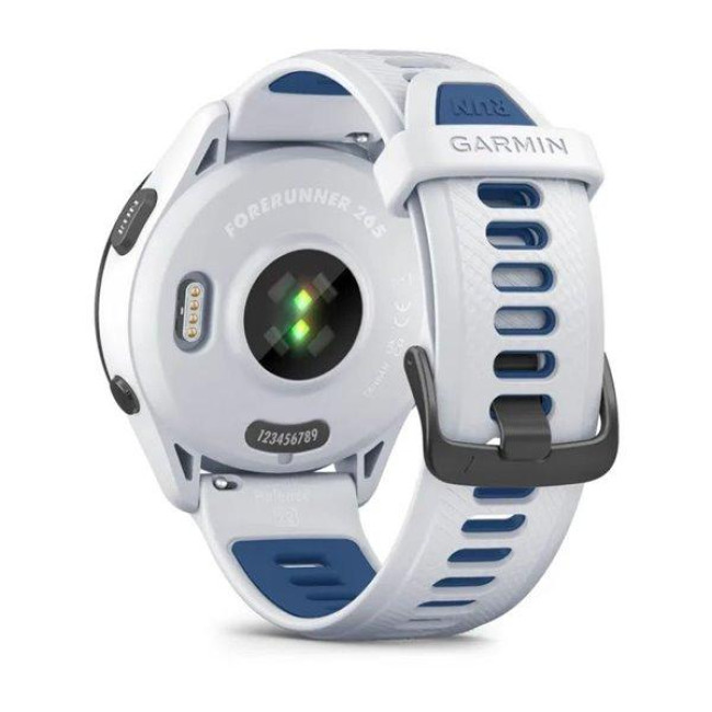 Смарт-часы Garmin Forerunner 265 Black Bezel w. Whitestone Case and Whitestone/Tidal Blue S. Band (010-02810-01/11/51)