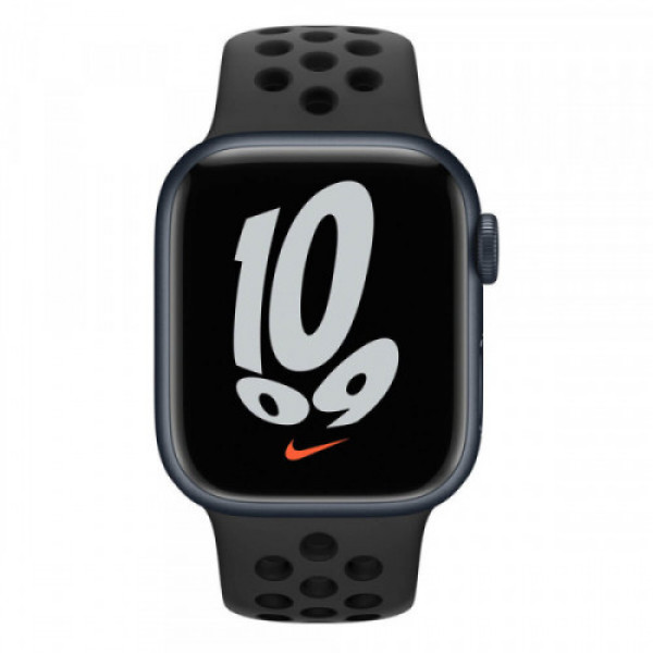 Apple Watch Nike Series 7 LTE 41mm Midnight Aluminum Case w. Anth./Black Nike S. Band (MKHM3)