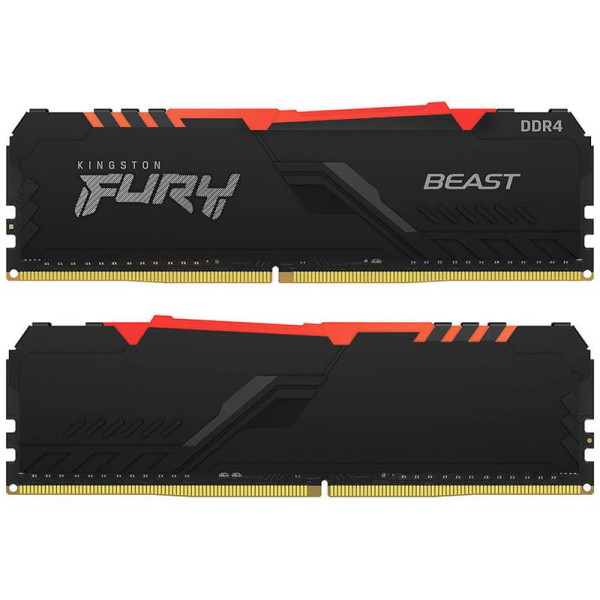 Модуль памяти DDR4 2x32GB/3200 Kingston Fury Beast RGB (KF432C16BBAK2/64)