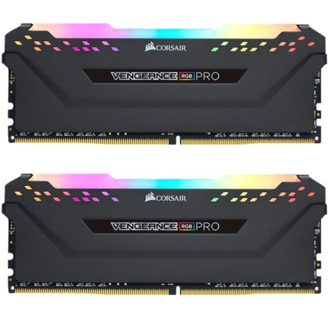 Модуль памяти Corsair 16 GB (2x8GB) DDR4 3200 MHz Vengeance RGB Pro Black (CMW16GX4M2C3200C16)