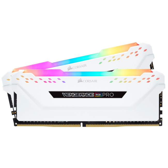 Модуль памяти Corsair 16 GB (2x8GB) DDR4 3200 MHz Vengeance RGB Pro White (CMW16GX4M2C3200C16W)