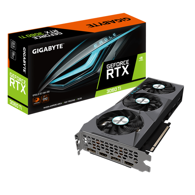 Видеокарта Gigabyte GeForce RTX3060Ti 8Gb EAGLE OC D6X (GV-N306TXEAGLE OC-8GD)