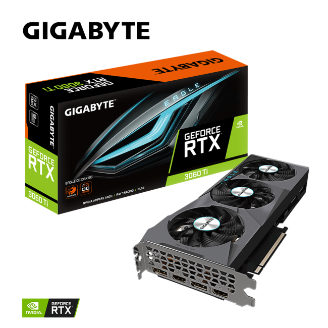 Видеокарта Gigabyte GeForce RTX3060Ti 8Gb EAGLE OC D6X (GV-N306TXEAGLE OC-8GD)