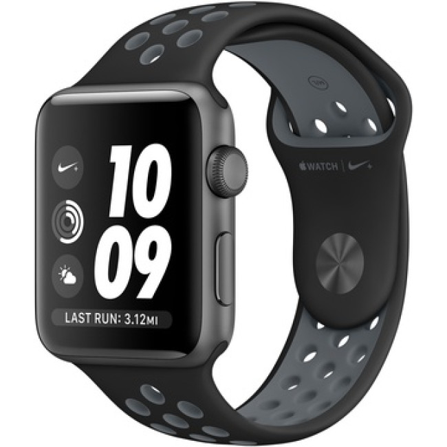 Apple Watch Nike+ 38mm Series 2 Sp Gr Alu. Case w. Black/Cool Gray Nike Sport B. (MNYX2)