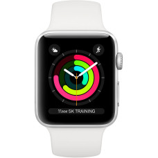 Apple Watch Series 3 GPS 42mm Silver Aluminium Case with White Sport Band (MTF22)