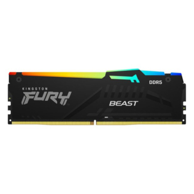 Модуль памяти Kingston Fury (ex.HyperX) DDR5 16GB 5200 MHz Beast RGB AM5 Black (KF552C36BBEA-16)