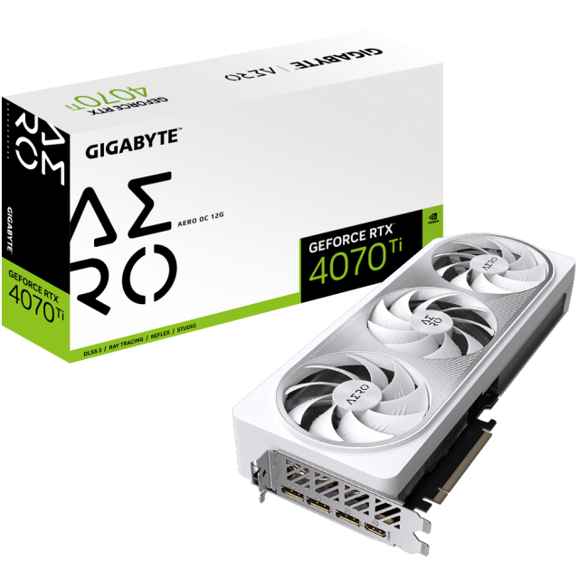 Видеокарта GIGABYTE GeForce RTX 4070 Ti AERO OC 12G (GV-N407TAERO OC-12GD)