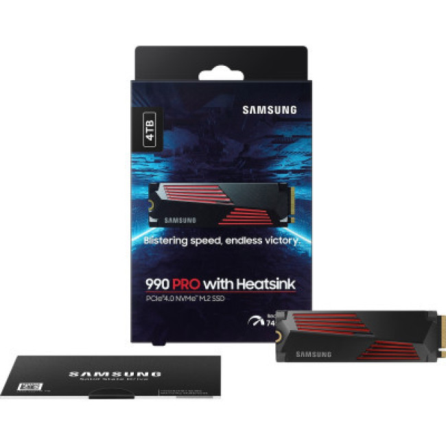 SSD накопитель Samsung 990 PRO with Heatsink 4 TB (MZ-V9P4T0CW)